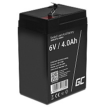 Green Cell AGM VRLA 6V 4Ah maintenance-free battery for the alarm system, cash register, toys