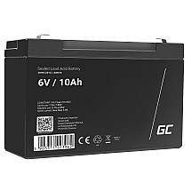 Green Cell AGM VRLA 6V 10Ah maintenance-free battery for the alarm system, cash register, toys