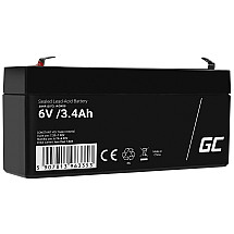 Green Cell AGM VRLA 6V 3.4Ah maintenance-free battery for the alarm system, cash register, toys