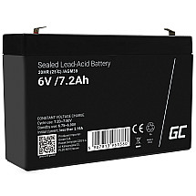 Green Cell AGM VRLA 6V 7.2Ah maintenance-free battery for the alarm system, cash register, toys