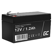 Green Cell AGM VRLA 12V 1.2Ah maintenance-free battery for the alarm system, cash register, toys