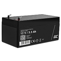 Green Cell AGM VRLA 12V 3.3Ah maintenance-free battery for the alarm system, cash register, toys