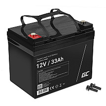 Green Cell AGM VRLA 12V 33Ah maintenance-free battery for mower, scooter, boat, wheelchair