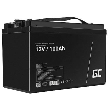 Green Cell AGM VRLA 12V 100Ah maintenance-free battery for camper, photovoltaics, solar panels, boats