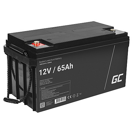 Green Cell AGM VRLA 12V 65Ah maintenance-free battery for camper, photovoltaics, solar panels, boats