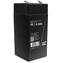 Green Cell AGM VRLA 4V 4.5Ah maintenance-free battery for the alarm system, cash register, toys