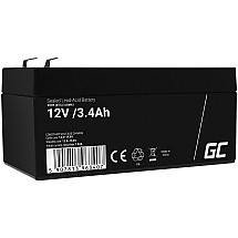 Green Cell AGM VRLA 12V 3.4Ah maintenance-free battery for the alarm system, cash register, toys