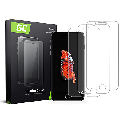 3x Screen Protector GC Clarity for Apple iPhone 6+ / 6S+ / 7+ / 8+