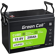 Green Cell akumulator LiFePO4 200Ah 12.8V 2560Wh Litowo-?elazowo-Fosforanowy do Kampera, Paneli solarnych, Foodtrucka, Off-Grid