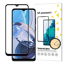 Wozinsky Full Glue tempered glass Motorola Moto E22i / E22 full screen with frame black (case friendly)