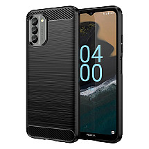 Carbon Case cover for Nokia G400 flexible silicone carbon cover black