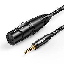 Ugreen audio cable 3.5mm mini jack (male) - XLR (female) 1m black (AV182)