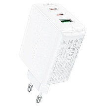 Acefast fast charger GaN (2x USB-C / USB-A) PPS / PD / QC4+ 65W white (A41)