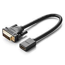 Ugreen cable adapter cable DVI (male) - HDMI (female) 0.15m black (20118)