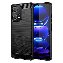 Carbon Case case for Xiaomi Redmi Note 12 Pro+ flexible silicone carbon cover black