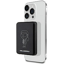 Karl Lagerfeld Inductive power bank KLPBMKIOTTGK 5W 3000mAh black/black Ikonik MagSafe