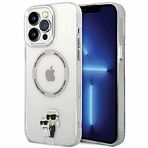 Karl Lagerfeld KKLHMP13XHNKCIT iPhone 13 Pro Max 6.7" hardcase transparent Iconic Karl&Choupette Magsafe