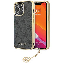 Guess 4G Charms Collection case for iPhone 14 Pro Max - gray