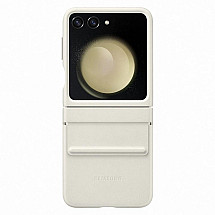 Eco-leather case for Samsung Galaxy Z Flip 5 - cream