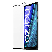 Dux Ducis 9D Tempered Glass 9H Full Screen Tempered Glass with Realme Narzo 50A frame black (case friendly)