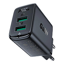 Acefast charger 2x USB 18W QC 3.0, AFC, FCP black (A33 black)