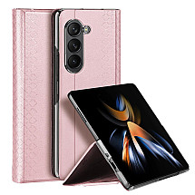 Samsung Galaxy Z Fold5 5G Dux Ducis Bril Wallet Flip Leather Case - Pink