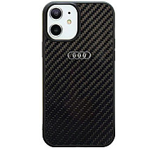 Audi Carbon Fiber iPhone 11 / Xr 6.1" black/black hardcase AU-TPUPCIP11-R8/D2-BK