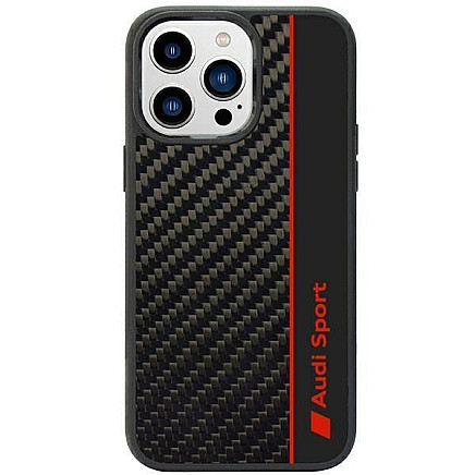 Audi Carbon Fiber Stripe iPhone 14 Pro 6.1 black/black hardcase AUS-TPUPCIP14P-R8/D1-BK