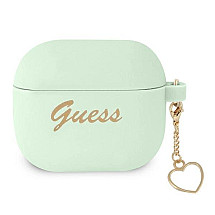 Guess GUA3LSCHSN AirPods 3 cover green/green Silicone Charm Heart Collection