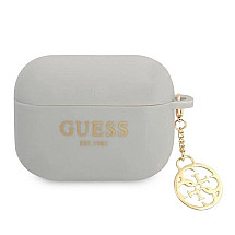 Guess GUAPLSC4EG AirPods Pro cover grey/grey Silicone Charm 4G Collection