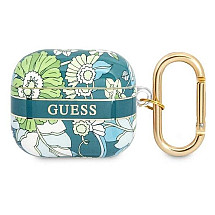 Guess GUA3HHFLN AirPods 3 cover green/green Flower Strap Collection