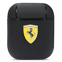 Ferrari FESA2LEBK AirPods cover black/black On Track Leather