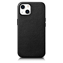 iCarer Case Leather cover for iPhone 14 black (WMI14220705-BK) (MagSafe compatible)