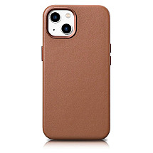 iCarer Case Leather Case Cover for iPhone 14 Plus Brown (MagSafe Compatible)