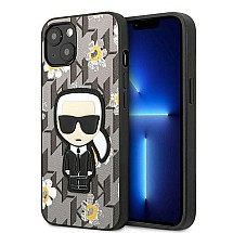 Karl Lagerfeld Flower Ikonik Karl case for iPhone 13 mini - gray