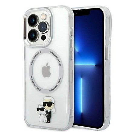 Karl Lagerfeld Iconic Karl&Choupette Magsafe case for iPhone 14 Pro Max - transparent