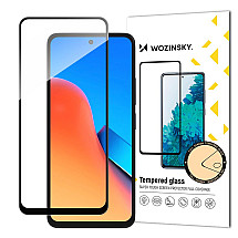 Durable Wozinsky Full Glue Full Screen Tempered Glass with Frame for Xiaomi Redmi 12 - Black