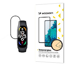 Durable Wozinsky Full Glue Full Screen Tempered Glass with Frame for Xiaomi Mi Band 8 - Black