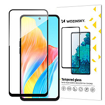 Durable Wozinsky Full Glue Full Screen Tempered Glass with Frame for Oppo A98 5G - Black