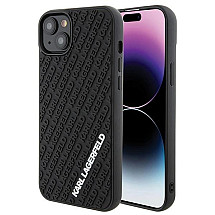 Karl Lagerfeld 3D Rubber Multi Logo case for iPhone 15 Plus - black