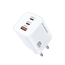 Wozinsky CGWCW 65W USB-A / 2 x USB-C GaN wall charger - white