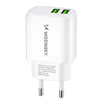 Wozinsky CUWCW 2.4A 2 x USB-A wall charger - white