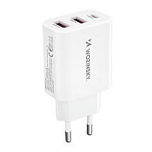 Wozinsky CWCUCW 30W USB-C / 2 x USB-A wall charger - white