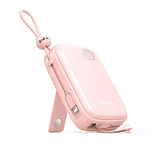 Powerbank Joyroom JR-L008 Plus Cutie Series 22.5W 20000mAh with stand + USB-A - USB-C cable - pink