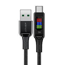 Acefast C7-04 USB-A USB-C 60W 1.2m cable with display - black