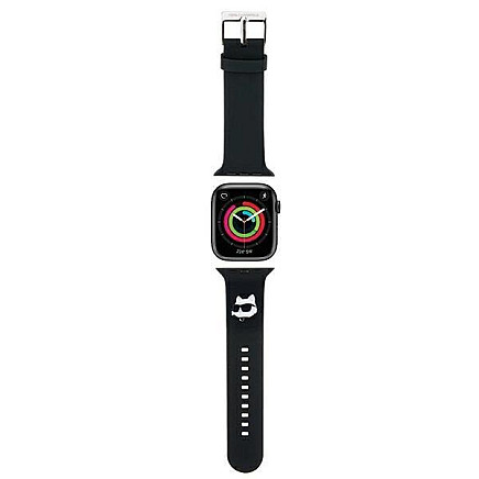 Karl Lagerfeld 3D Rubber Choupette Head Strap for Apple Watch 42/44/45/49mm - Black