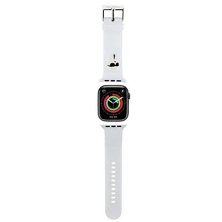 Karl Lagerfeld 3D Rubber Karl Head strap for Apple Watch 42/44/45/49mm - white