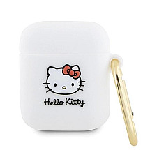 Hello Kitty Silicone 3D Kitty Head case for AirPods 1/2 - white