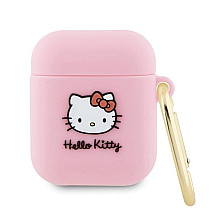 Hello Kitty Silicone 3D Kitty Head case for AirPods 1/2 - pink