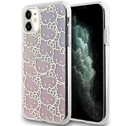 Hello Kitty IML Gradient Electrop Crowded Kitty Head Case for iPhone 11 / Xr - Pink